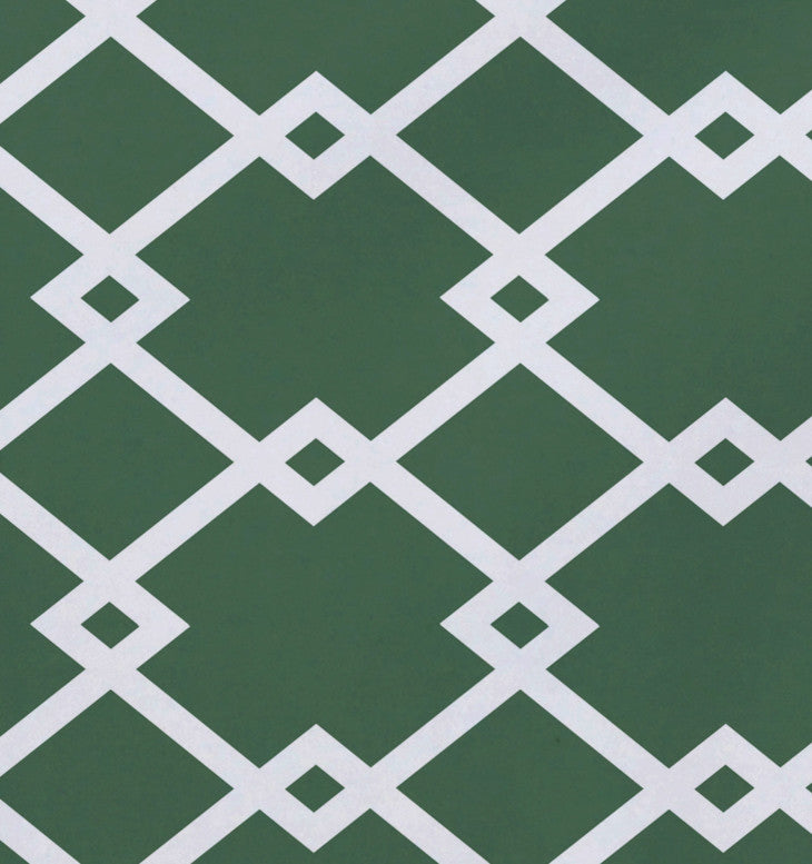 Link Lock Geometric Print Placement, Wintergreen, Set of 4