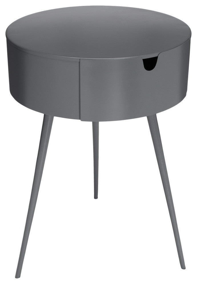 Bali Metal Side Table/Nightstand, Gray