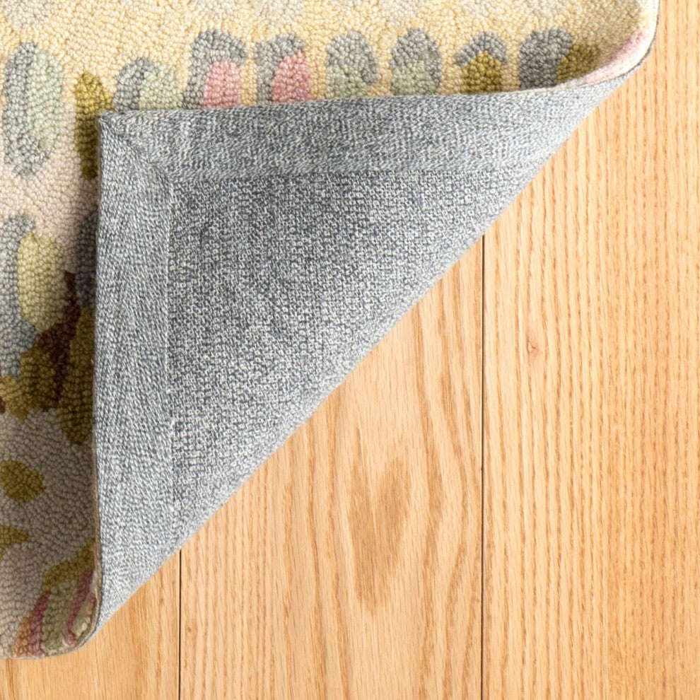 Dash & Albert Paint Chip Pastel Hand Hooked Wool Rug, Pink, Runner-2'6" x 8'