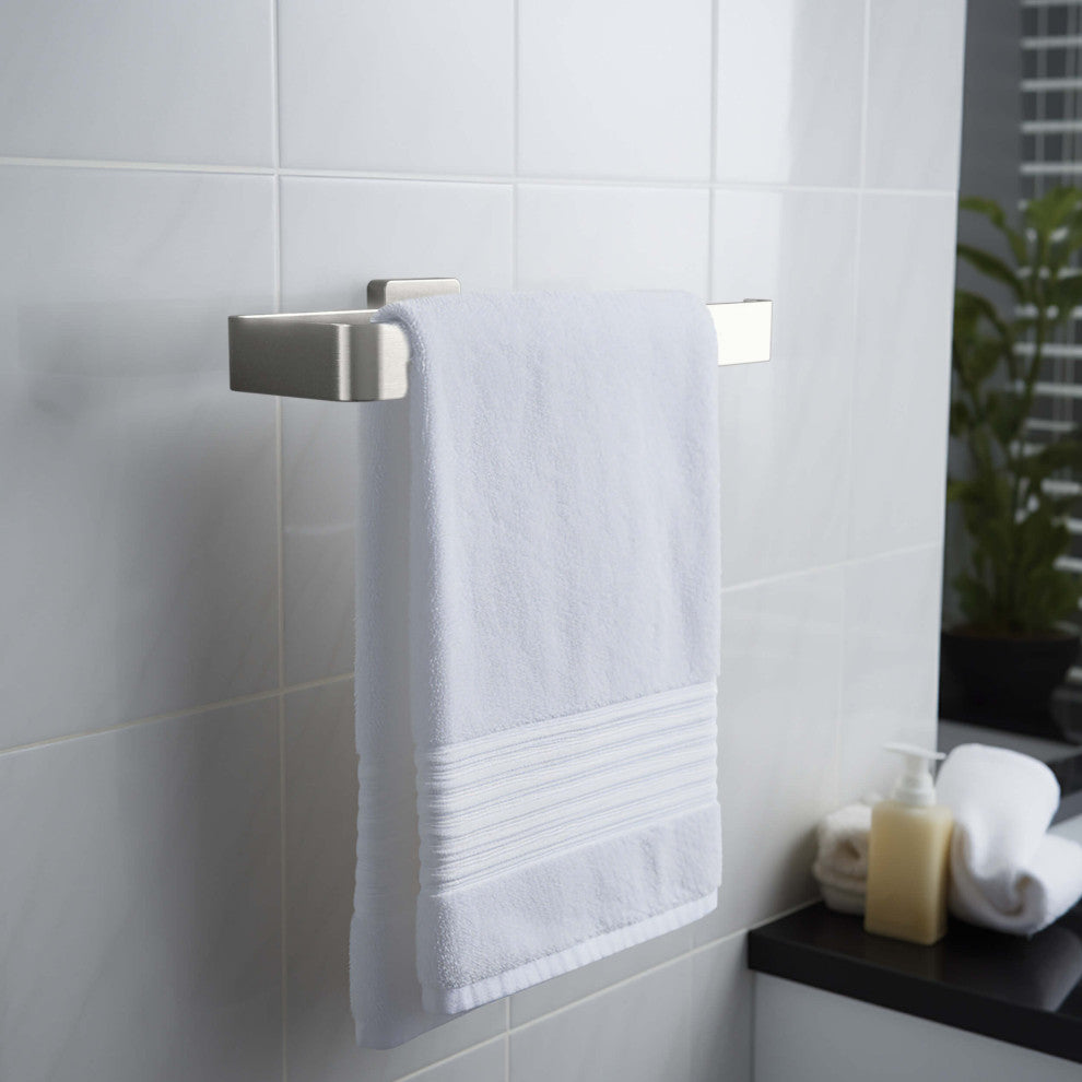 Blaze 10 inch Bathroom Towel Bar, Brushed Nickel