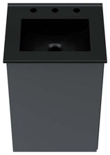 Bryn 18" Wall-Mount Bathroom Vanity, Gray Black