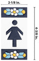 Sevillano Flora Letters 2-1/8 in. x 4-3/8 in. Ceramic Wall Tile, Girl