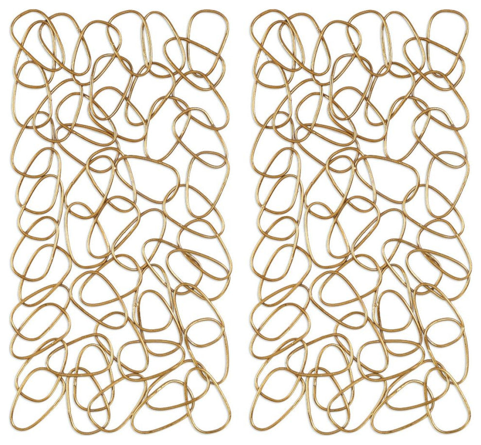 Uttermost, The Loop Gold Wall Art Set of 2