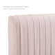 Platform Bed Frame, Queen Size, Velvet, Pink, Modern Contemporary, Bedroom