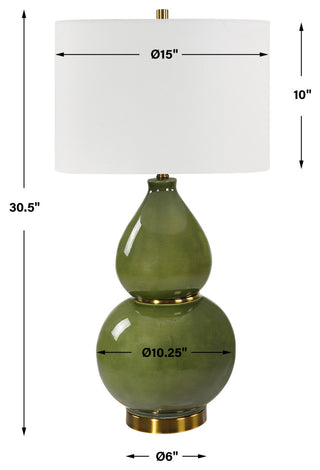 Uttermost Gourd Green Table Lamp