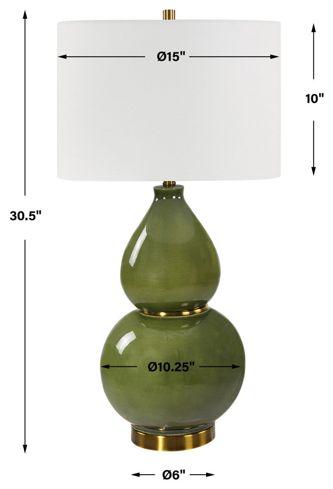 Uttermost Gourd Green Table Lamp