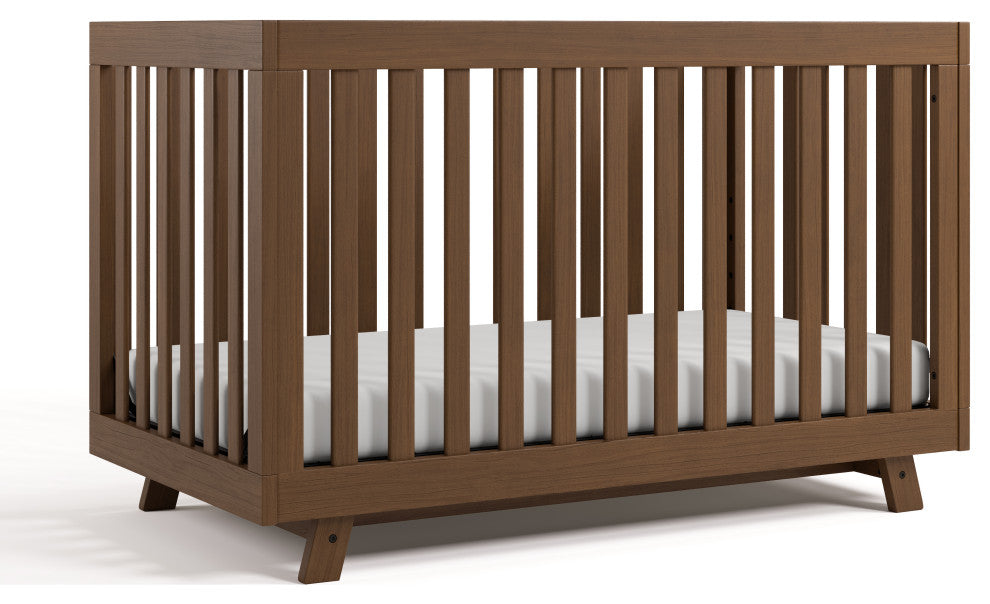 Storkcraft Beckett 3-in-1 Convertible Crib, Hazelnut, Converts to Toddler Bed