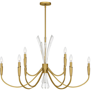 Cecily Nine Light Chandelier in Brushed Gold