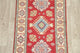 Pakistani Kazak Oriental Traditional Wool Hand Made Runner Rug, Red, 7'11"X2'9"