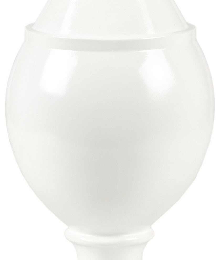Hampton Hill Blythe Glossy White Resin Table Lamp