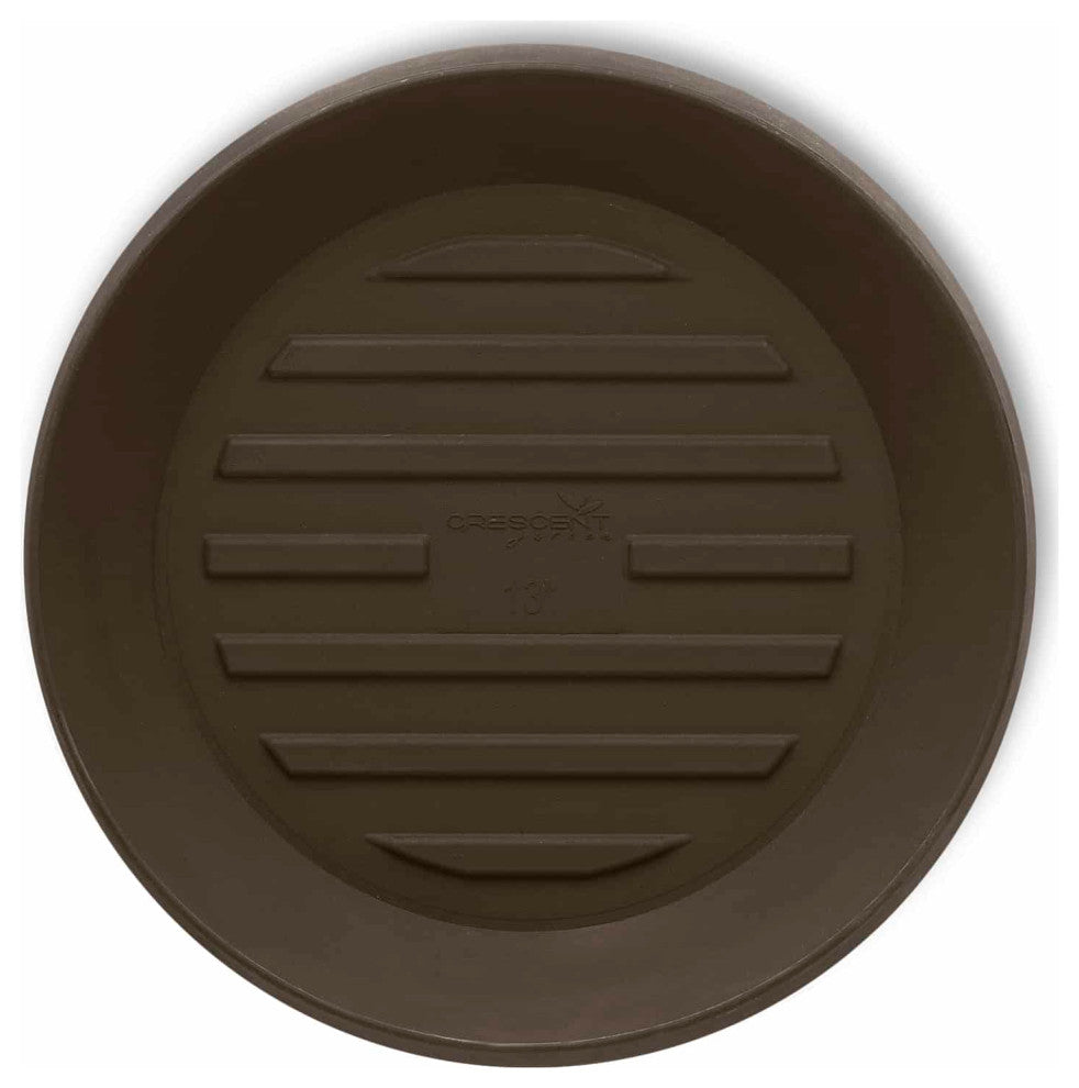 Universal Round Plant Saucer, Drip Tray, Inner Diameter 8" x Outer 11" , Bark