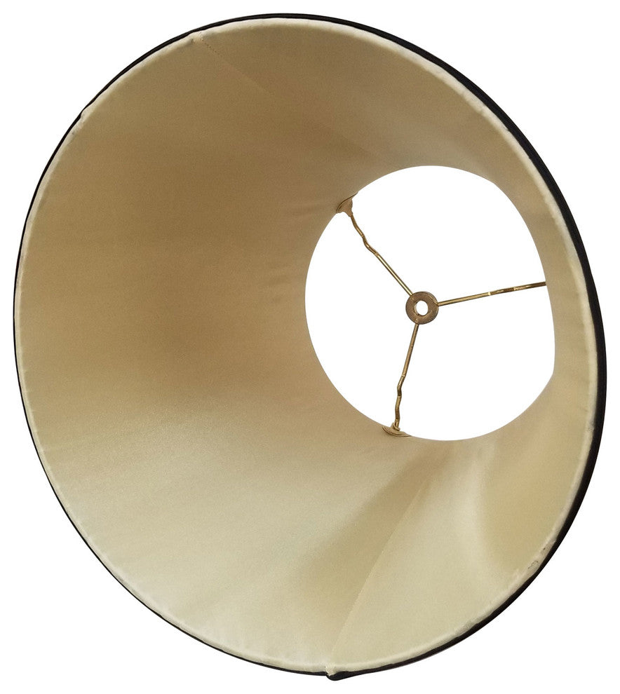 Empire Side Pleat Basic Lampshade, Black, 9"x14"x10.5"