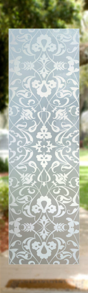 Interior Prehung Door or Interior Slab Door - Floweret - Primed - 24" x 96"...