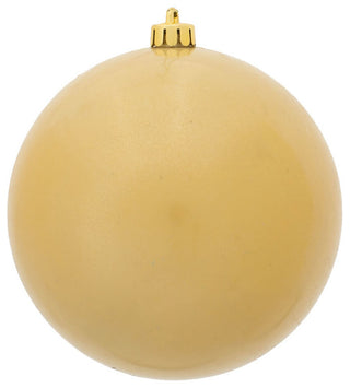 Vickerman 4" Champagne Candy Ball Ornament, 6 per Bag