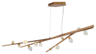 Bethel International LIGSRCUS 12-Light LED Chandelier, Gold
