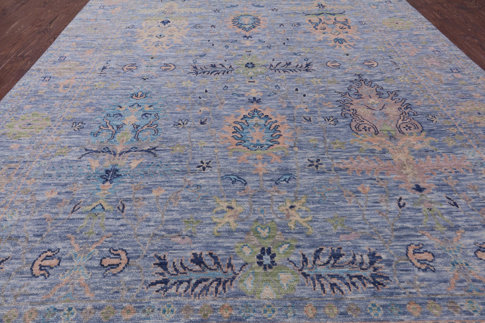 Turkish Oushak Handmade Wool Rug 9' 11" X 14' 2" - Q14963