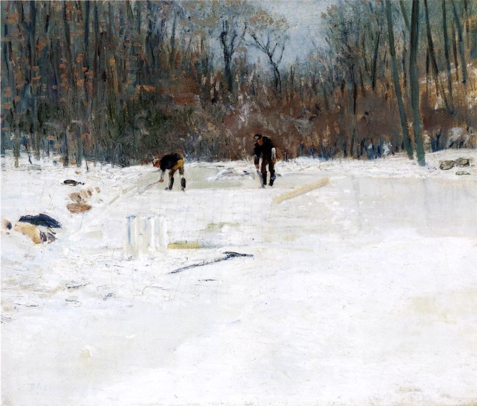 Julian Alden Weir The Ice Cutters Wall Decal