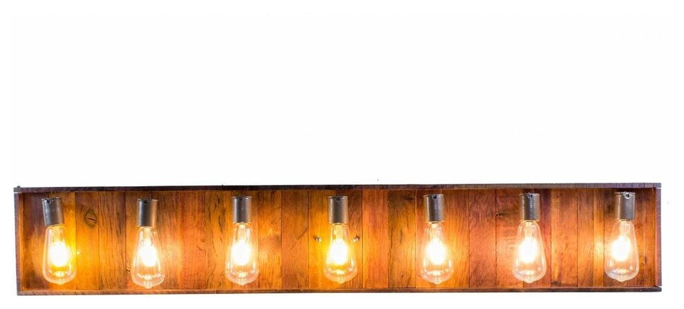 Wine Barrel Wood Vanity Light - Aquila Extended - Made from CA wine barrels