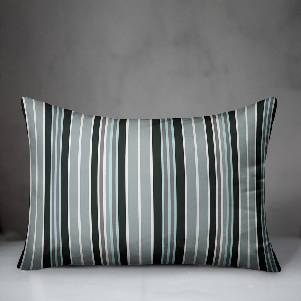 Blue Stripes Throw Pillow