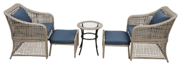 5 Piece Outdoor Conversation Set Patio Furniture Set Rattan Wicker Bistro Set
