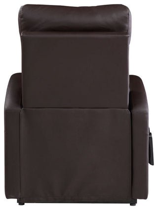 Faux Leather Upholstered Power Lift Recliner, Brown