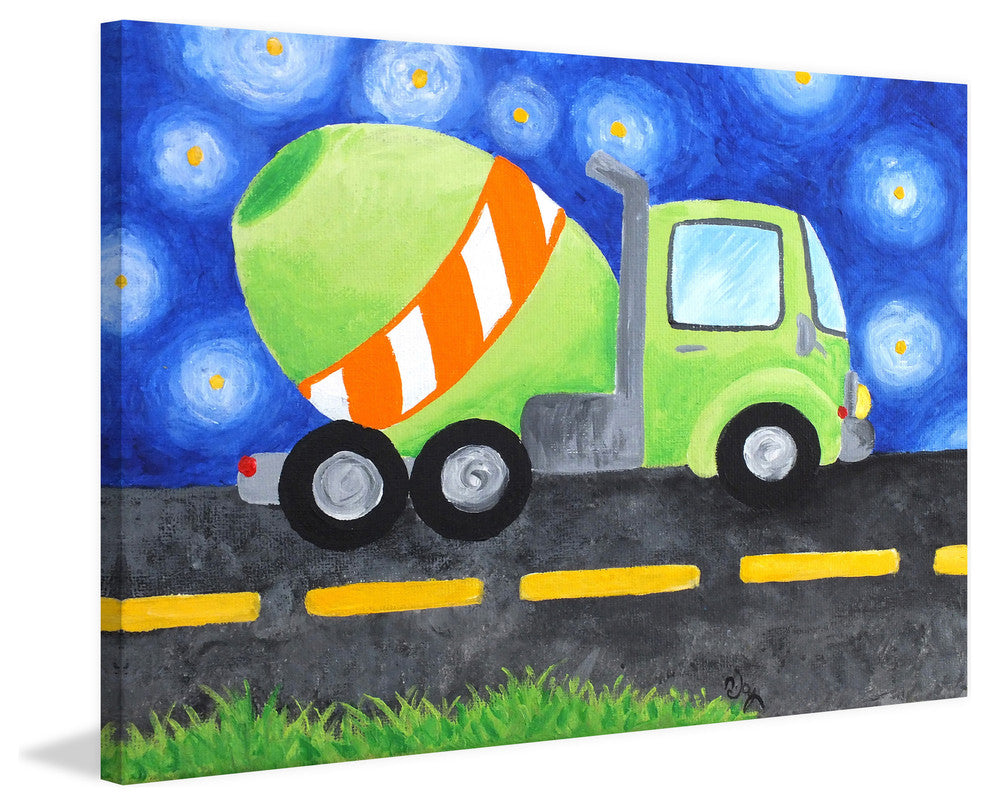 Marmont Hill, "Cement Mixer" by Nicola Joyner Painting on Wrapped Canvas, 45x30