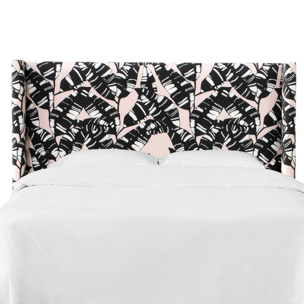 Full Wingback Headboard, Palm Springs Blush Black