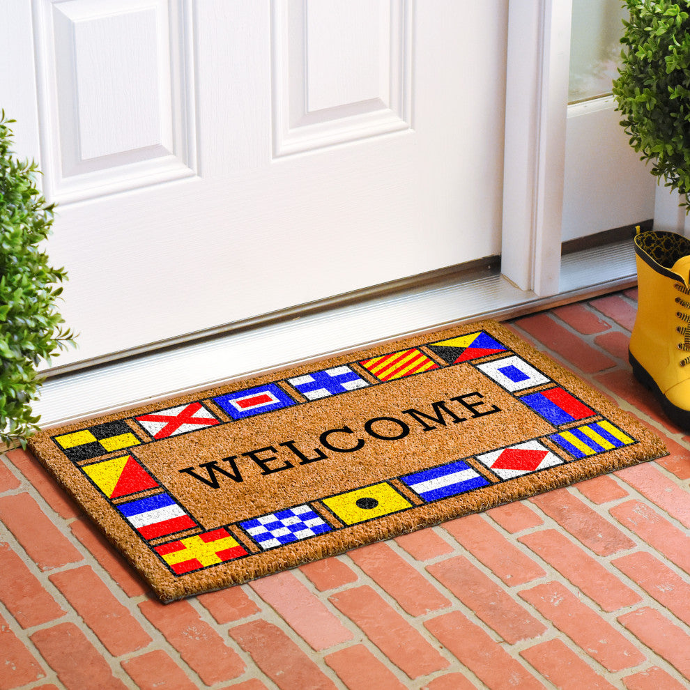 Calloway Mills Nautical Flags Doormat, 24" X36"