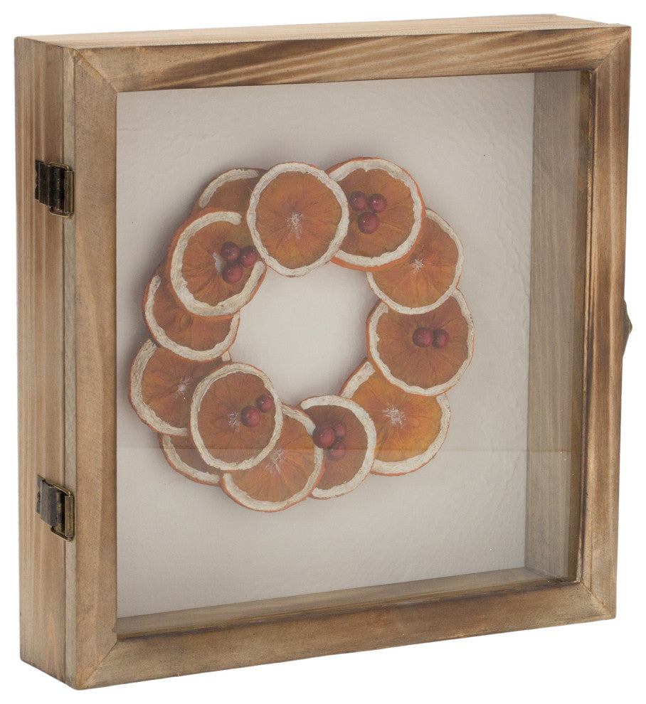 Dried Fruit Wreath Shadow Box, Set of 2