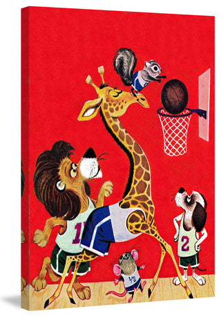 "Basketball" Painting Print on Canvas by Curtis