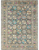 Sage Green, Hand Knotted Afghan Super Kazak Pure Wool Oriental Rug, 8'9"x11'7"