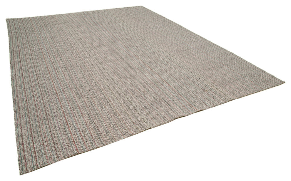 Rug N Carpet - Handmade Turkish 9' 11'' x 13' 1'' Modern Design Wool Kilim Rug