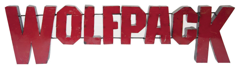 N. Carolina St. Wolfpack Recycled Metal Wall Decor