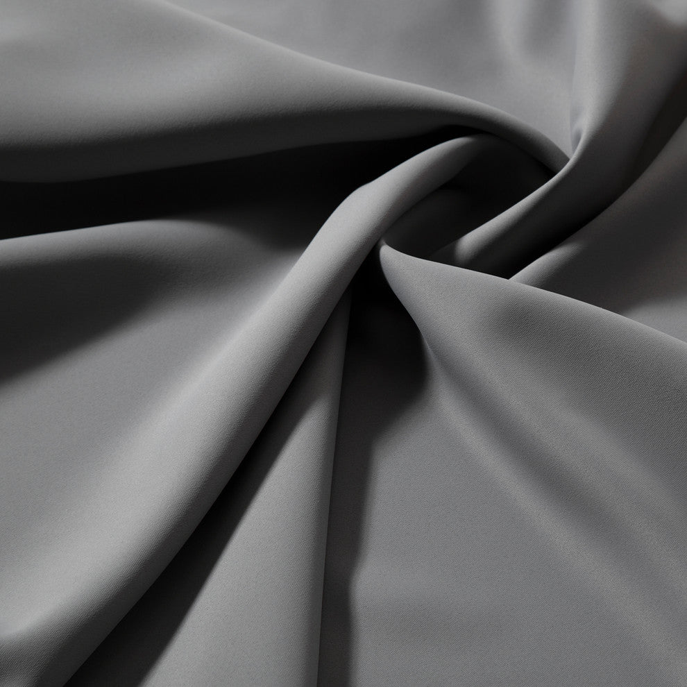 Silver Grommet Top Solid Thermal Insulated Blackout Curtain, Gray, 84"
