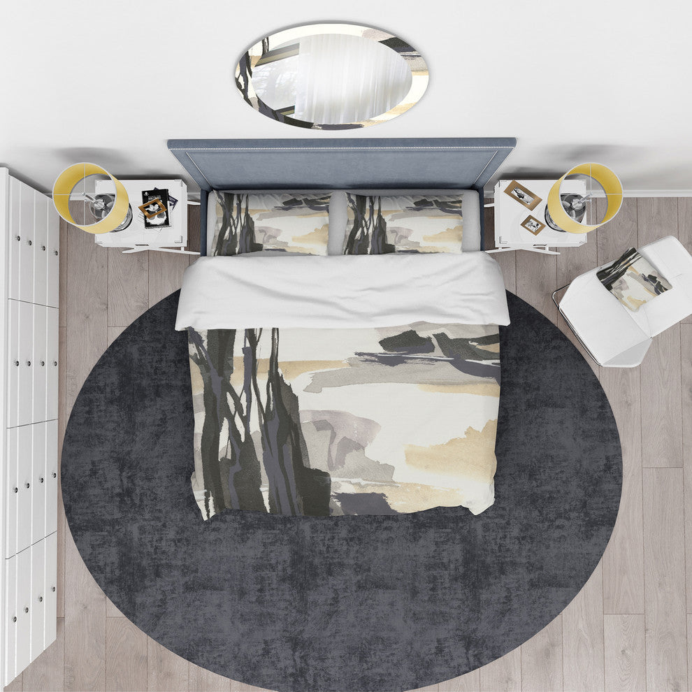 Glam Dancing Shape Ii Glam Duvet Cover Set, King