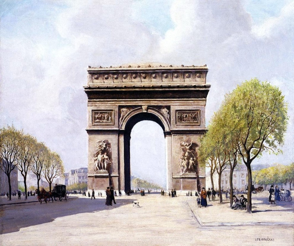 Jean-Francois Raffaelli The Arc de Triomphe, 20"x25" Wall Decal