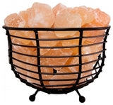 Himalayan Natural Salt Air Purifying Bowl Style Mesh Basket Lamp