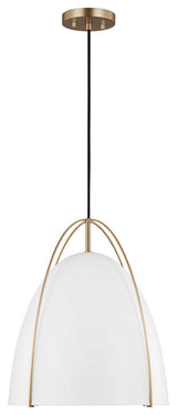 Norman 1-Light Pendant, Satin Brass