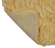 Bell Flower Collection Tufted Bath Rugs, 2 Piece Set, Yellow