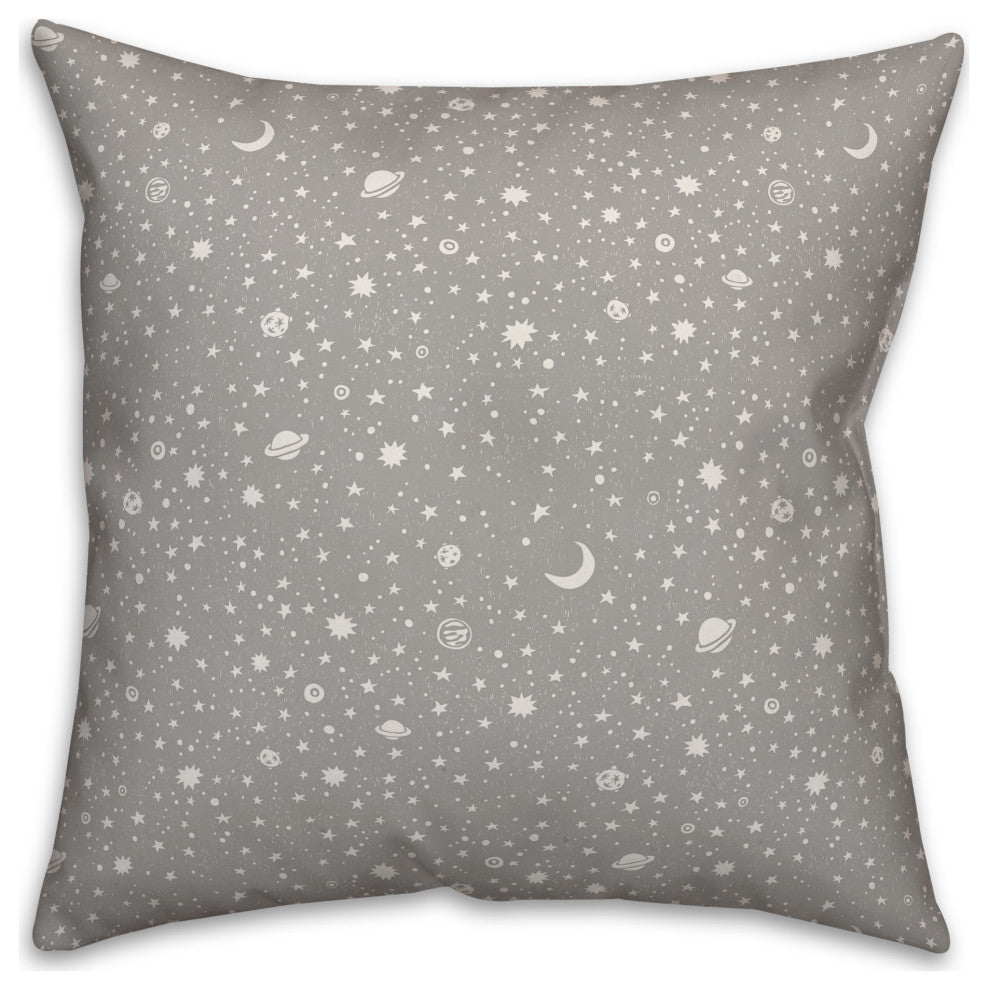 Monogram I Space Doodle 16x16 Spun Poly Pillow