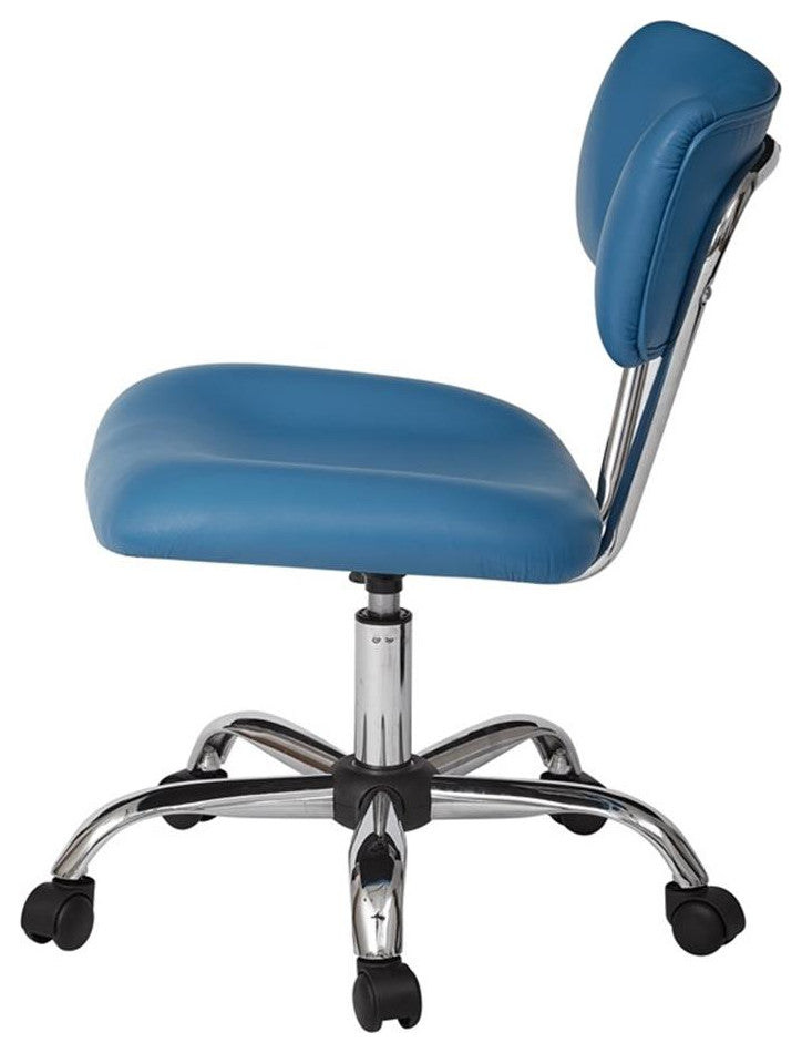 Vista Task Office Chair in Blue Faux leather