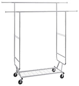 VEVOR Clothes Rack Heavy Duty Clothing Garment Rack Double Hanging Rod 600 lbs