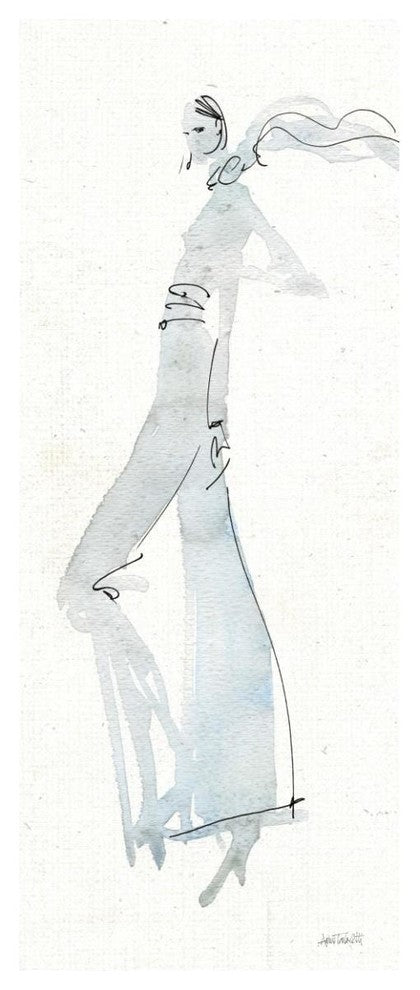 "La Fashion III" Digital Paper Print by Anne Tavoletti, 22"x52"