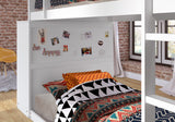 Donco Kids Chester Twin Over Twin Bunk Bed, White