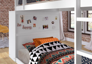 Donco Kids Chester Twin Over Twin Bunk Bed, White