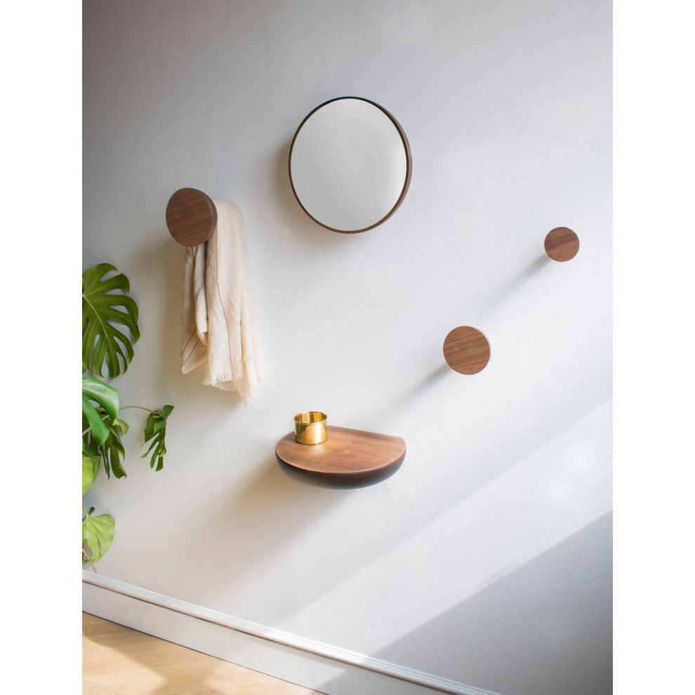 Nomon Welcome Mirror, Natural Solid Walnut Veneered Wood