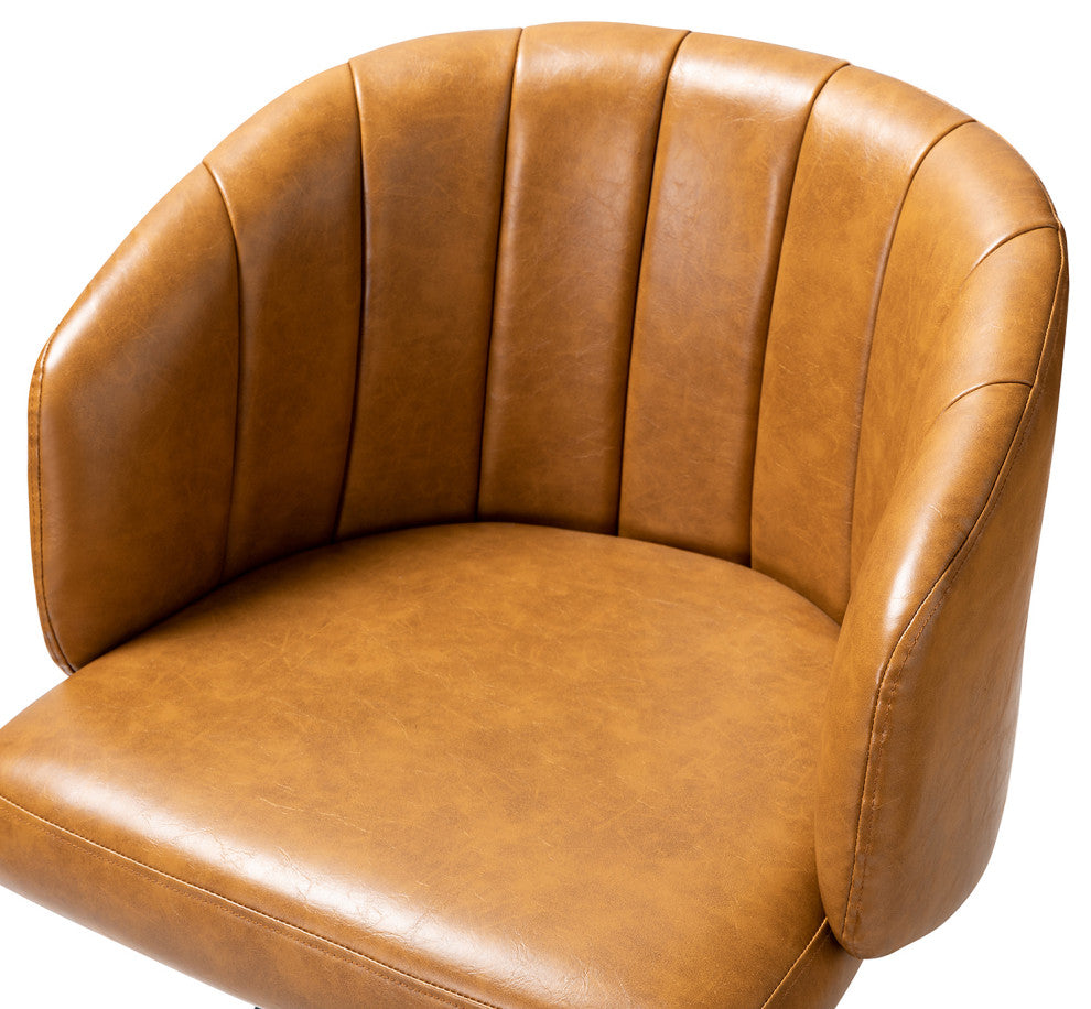 Eugene Vegan Leather Task Chair, Camel