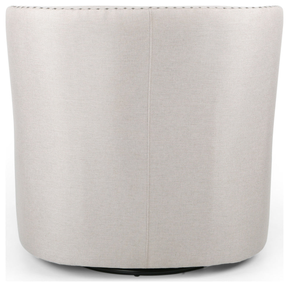 Jaymee Fabric Swivel Chair, Wheat and Black