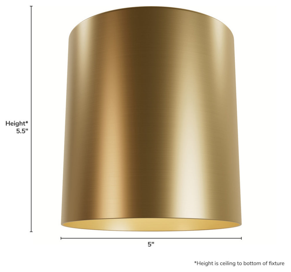Hunter x Jasmine Roth Canoga Luxe Gold Integrated LED Small Flush Mount