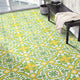 Baha Handmade Cement Tile, Green/Yellow, Sample
